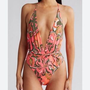 NWT Maaji Twister Reversible Safari One-Piece Swimsuit Size L